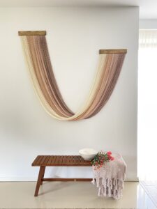 pastel tapestry wall hanging