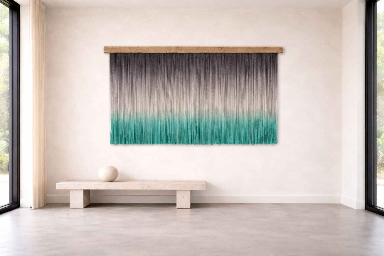Wall Art-Sensory color vibrations - Mint wall hanging