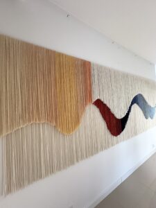 Contemporary fiber art wall sculpture RIO