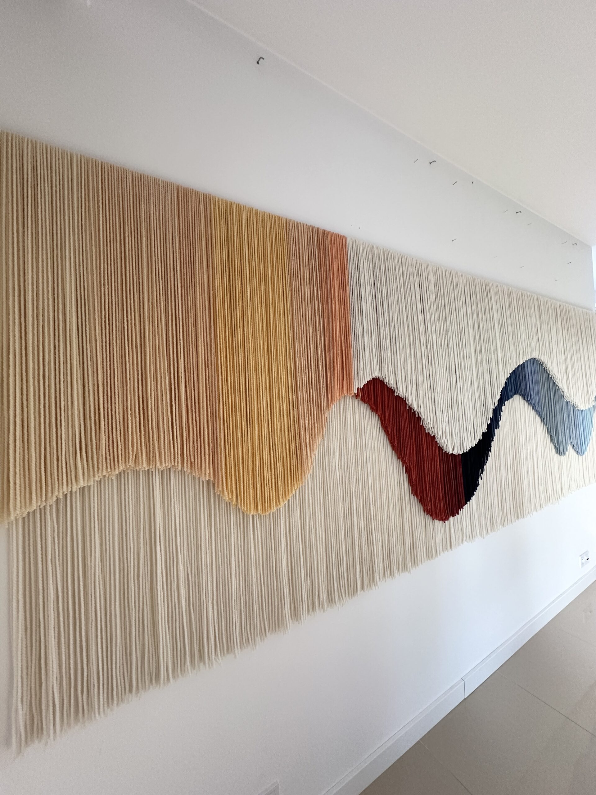 Contemporary fiber art wall sculpture RIO
