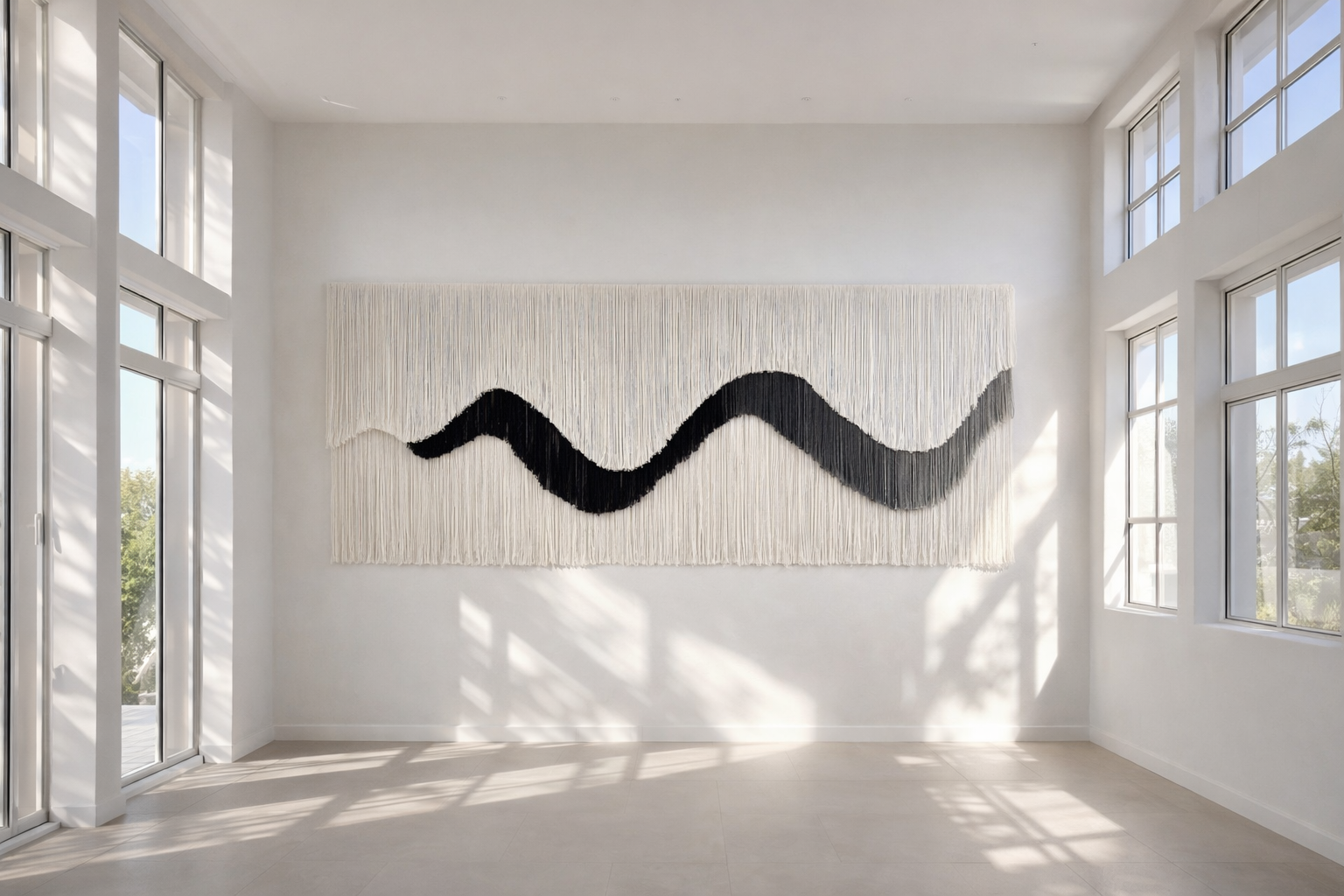 Large-Scale Fiber Art Wall Installation -Moments