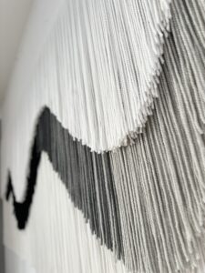 Handcrafted large scale fiber art installation