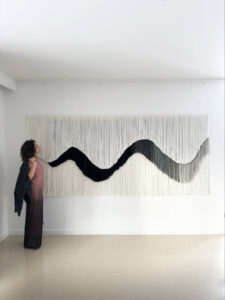 Large scale fiber art wall installation Moments by OliviaFiberArt