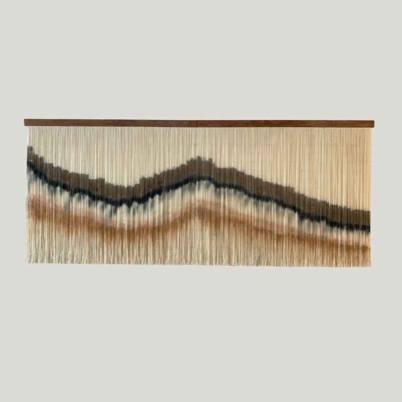 Handcrafted fiber art wall hanging by Olivia Fiber Art