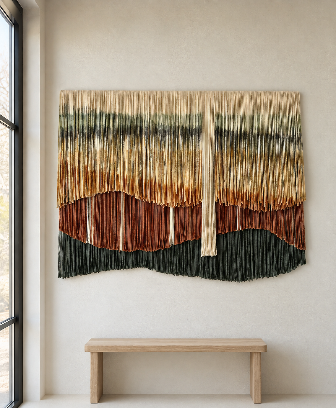 Layered Fiber Art "MOVA"